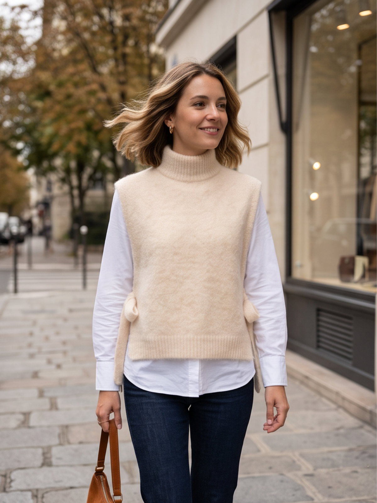 Pull Eliette - Sans Manches Col Roulé