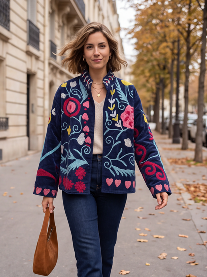 Veste Suzanne - Brodée Coton Bohème