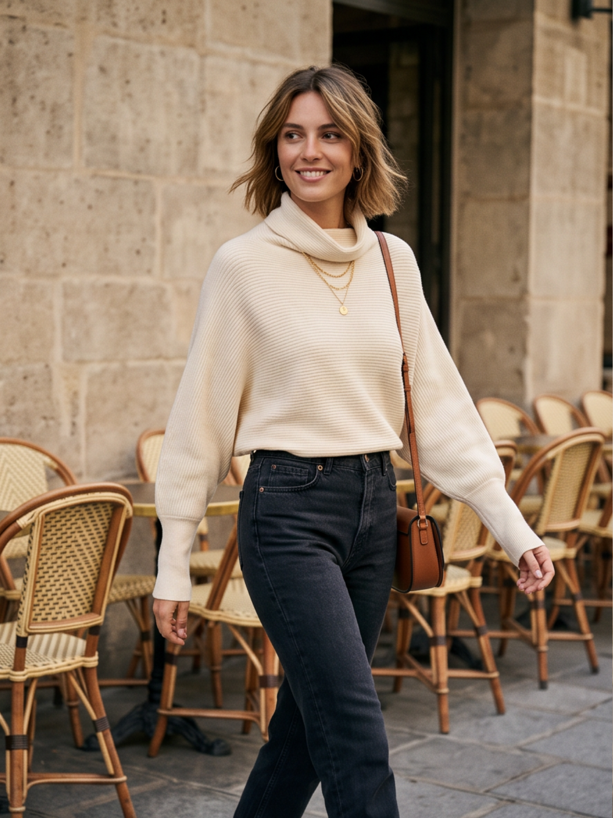 Pull Modestine - Col Roulé Cocon