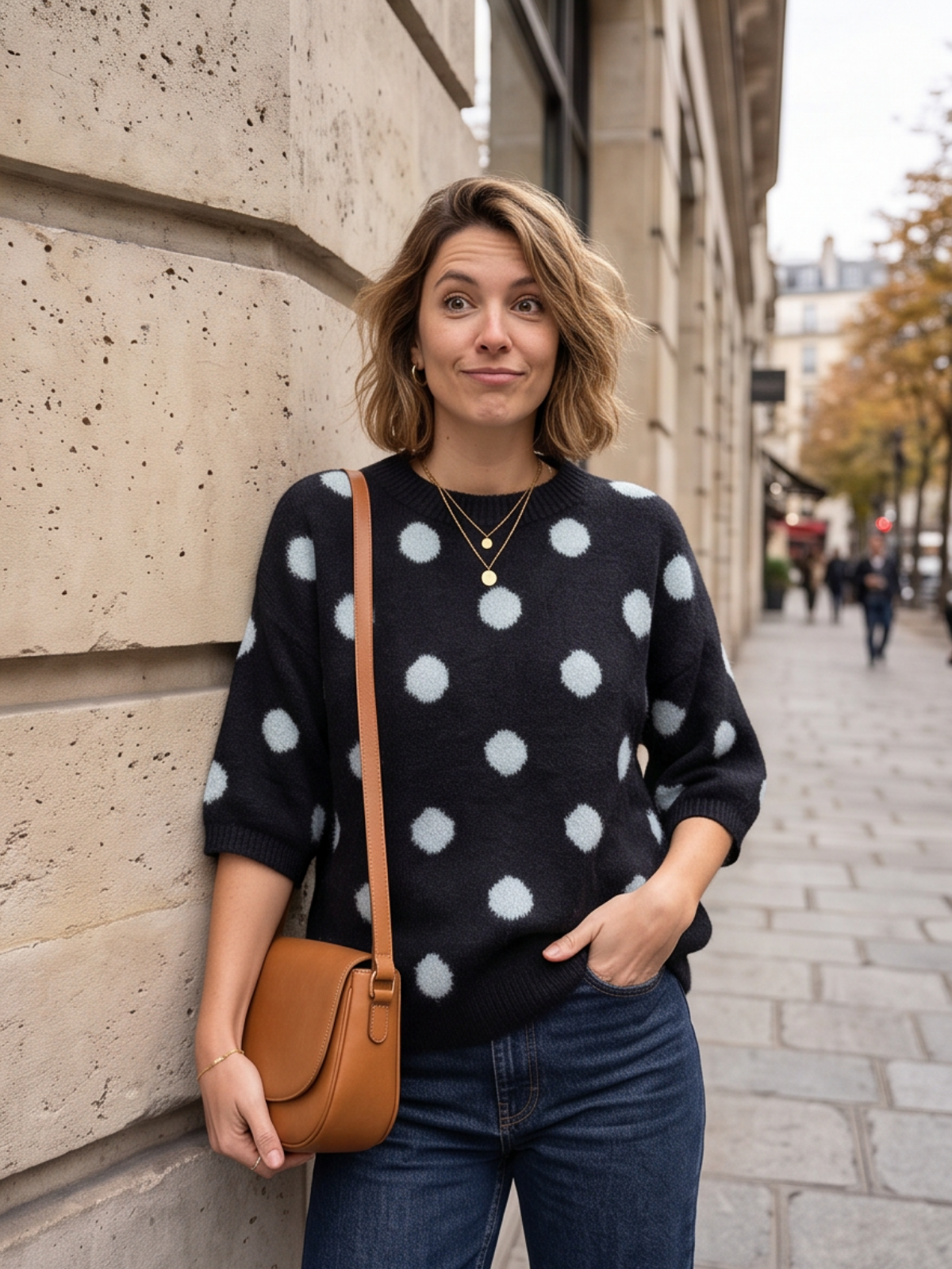 Pull Poppy - Pois Manches 7/8