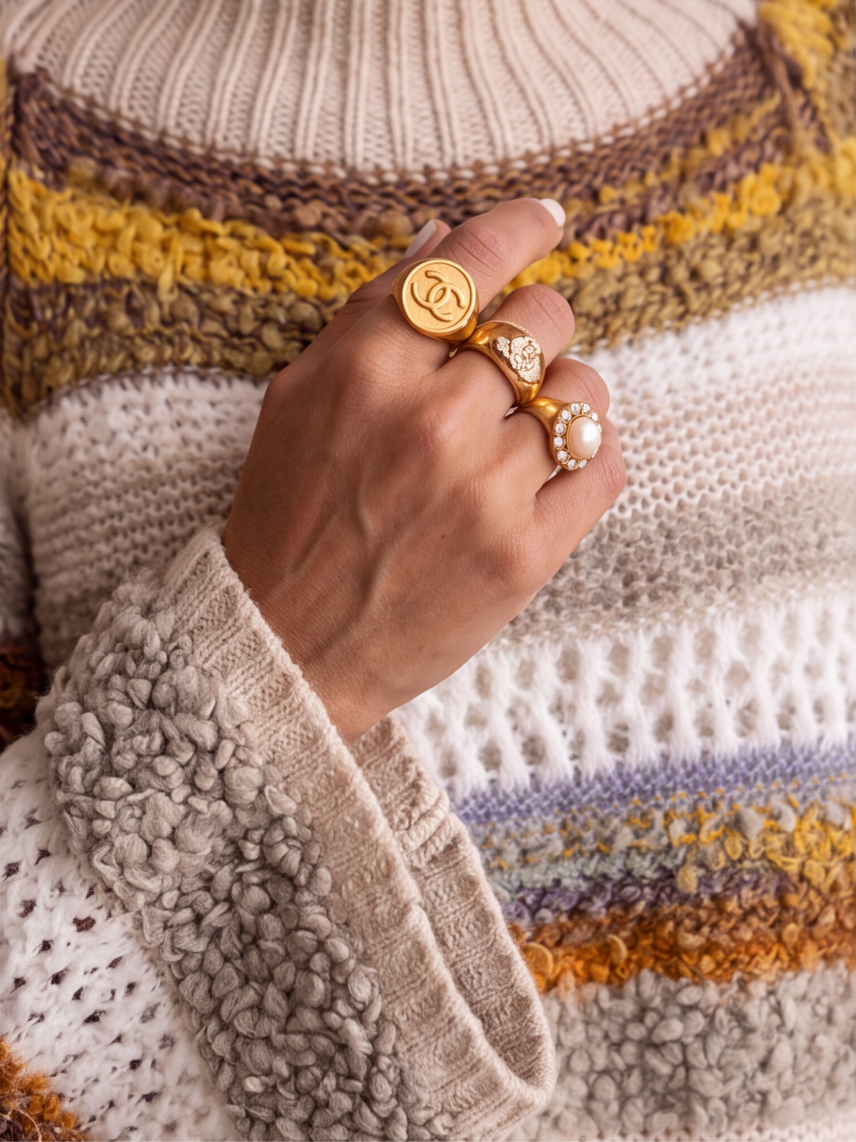 Pull Rosalie - Rayures et Relief Col Montant