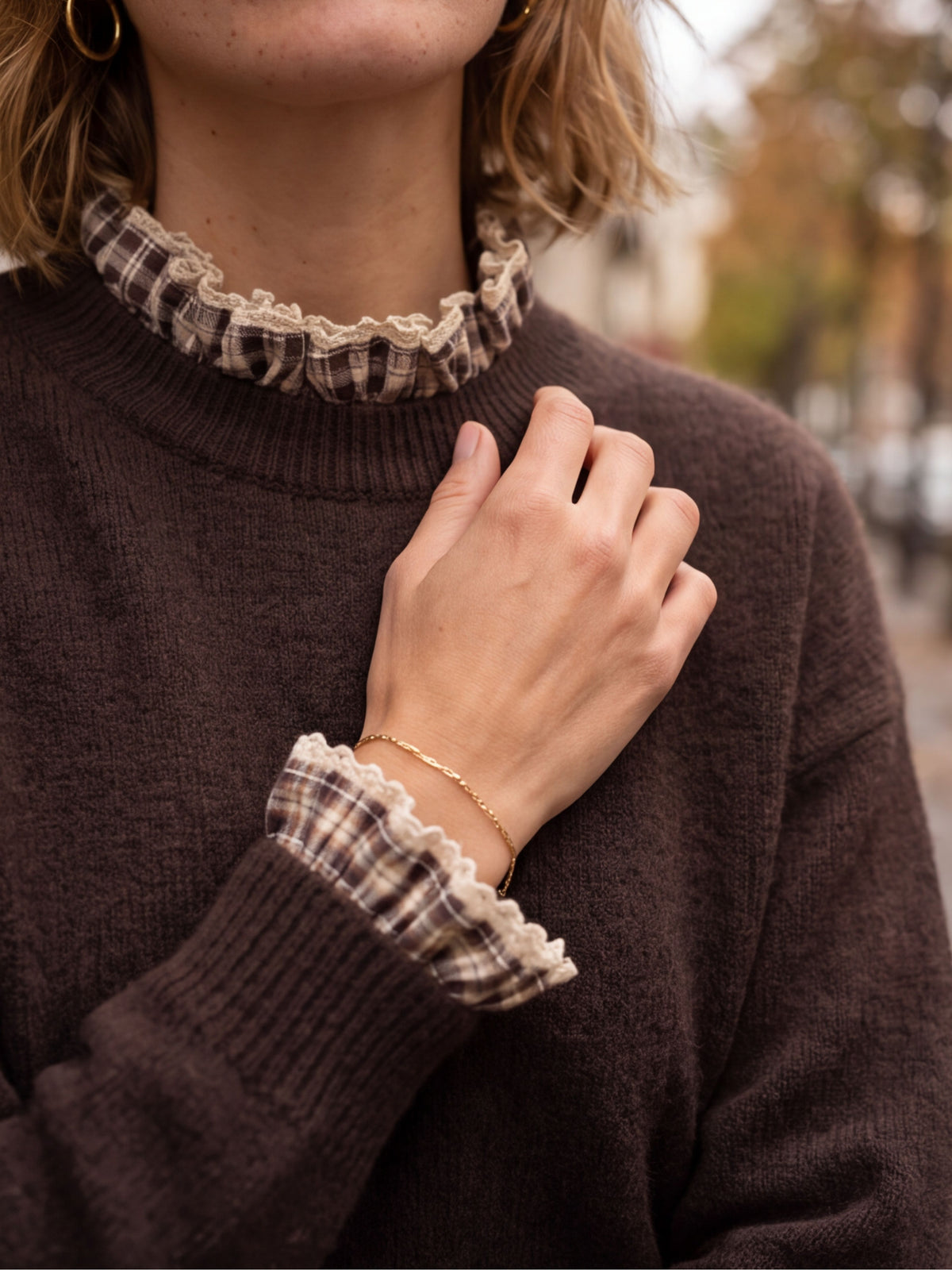 Pull Simone - Crop Col Brodé