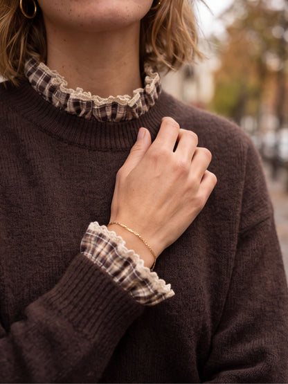 Pull Simone - Crop Col Brodé