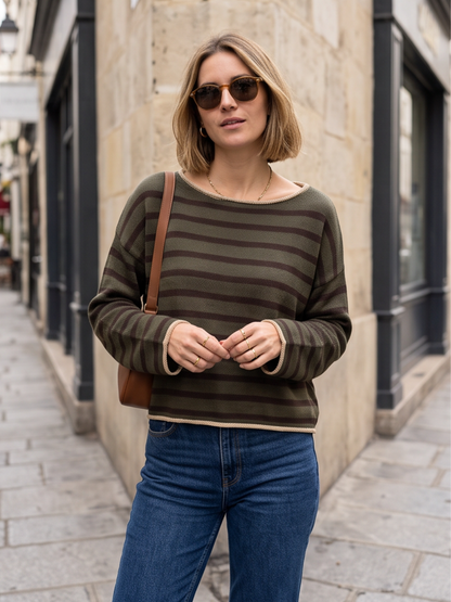 Pull Sixtine - Rayé Col Lamé