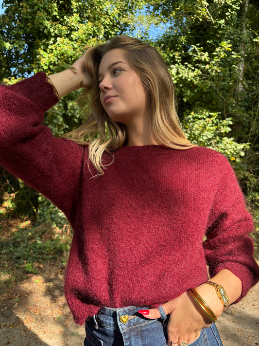Pull en mohair et laine taille unique