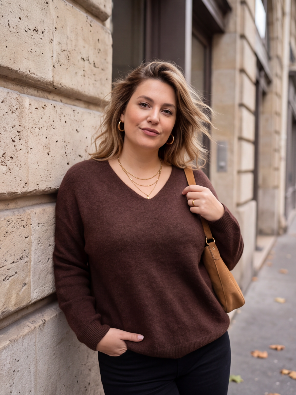 Pull Véronique - Col V Alpaga