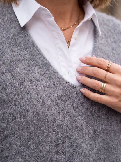 Pull cape Allegra - cape col v Mohair