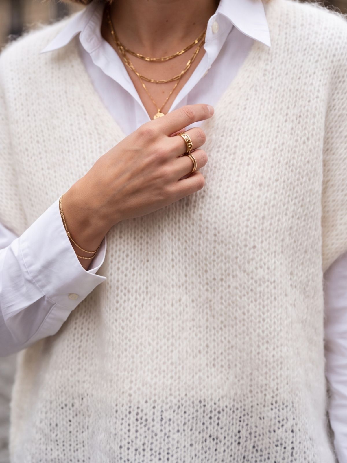 Pull cape Allegra - cape col v Mohair