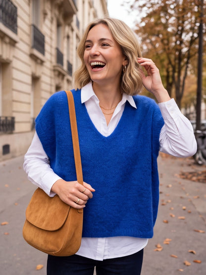 Pull cape Allegra - cape col v Mohair