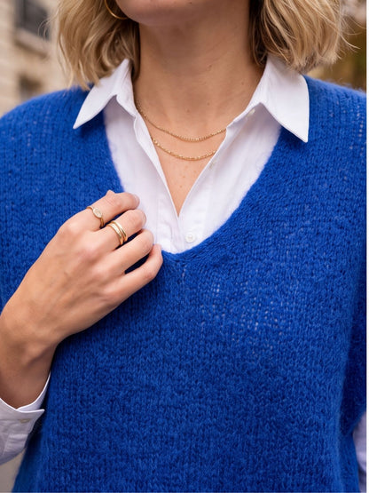 Pull cape Allegra - cape col v Mohair