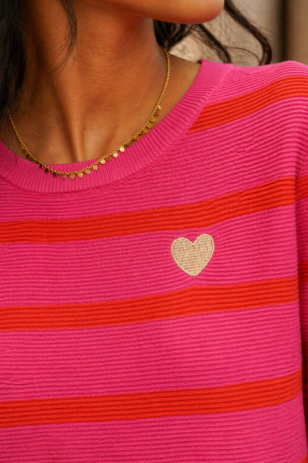 Pull Cœur Brodé