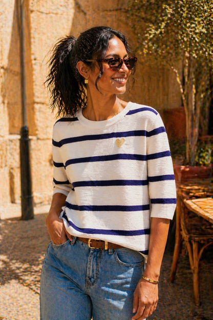 Pull Cœur Brodé