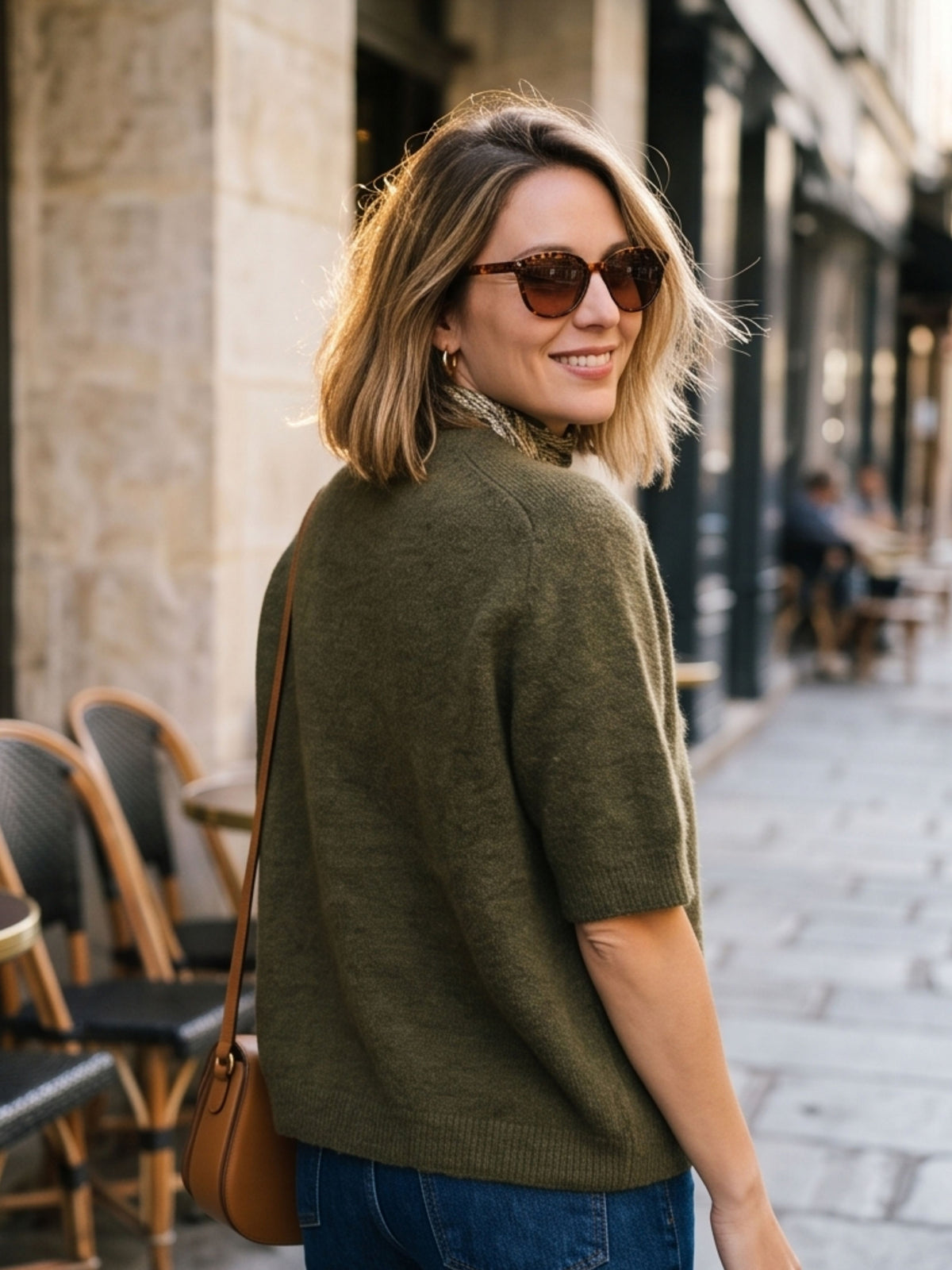 Pull manches courtes Alpaga