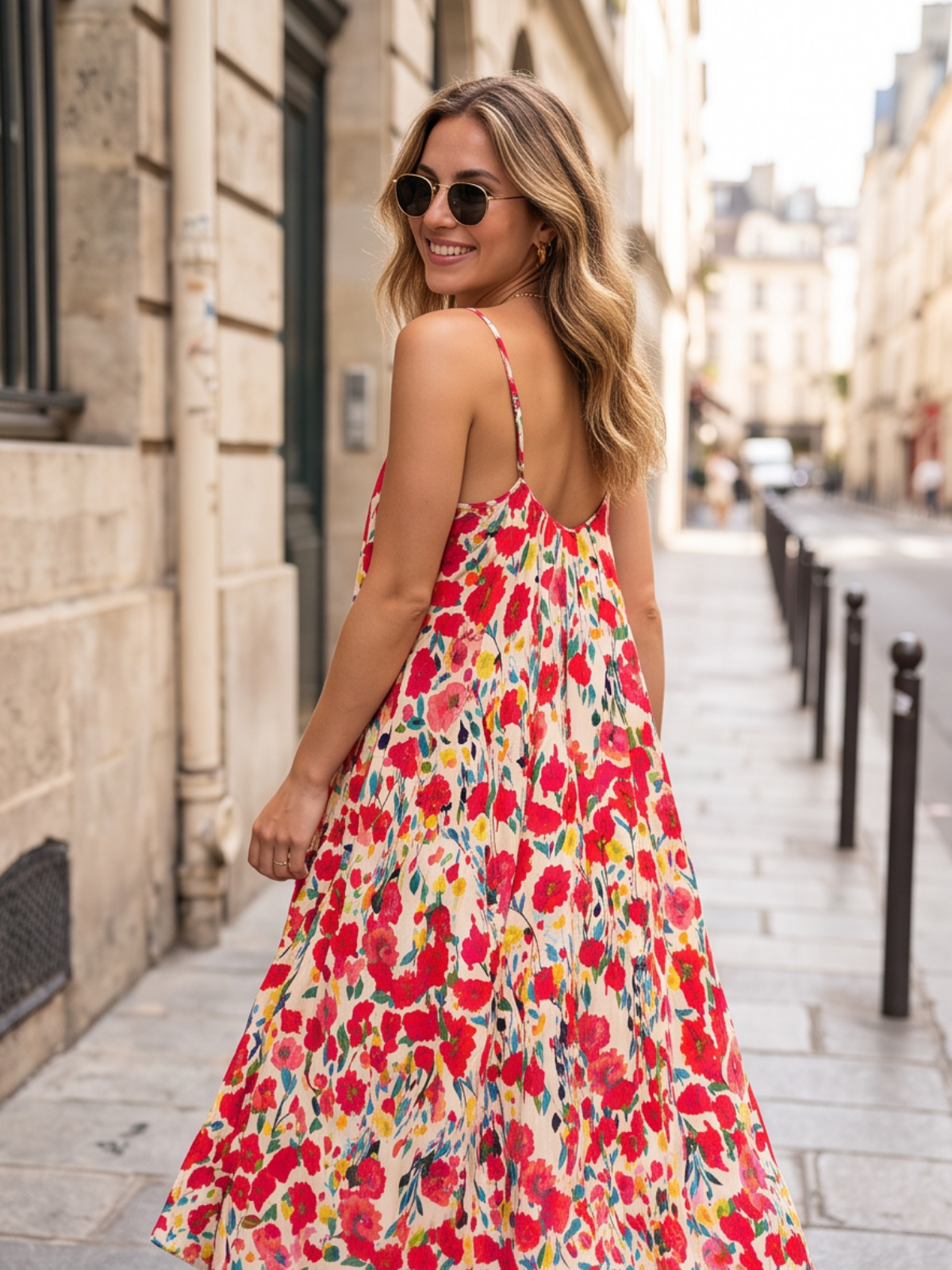 Robe Constance - Rouge Fluide
