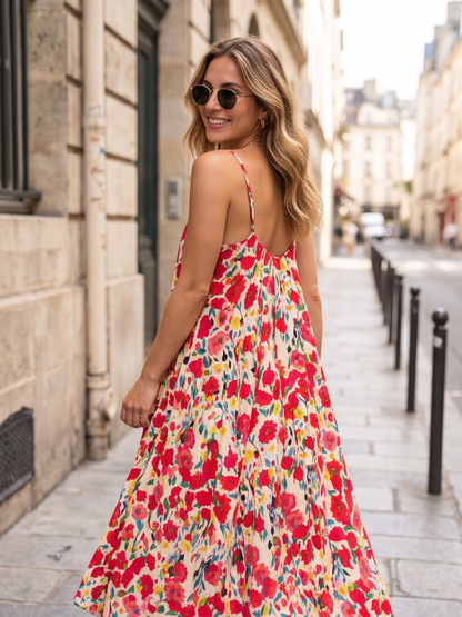 Robe Constance - Rouge Fluide