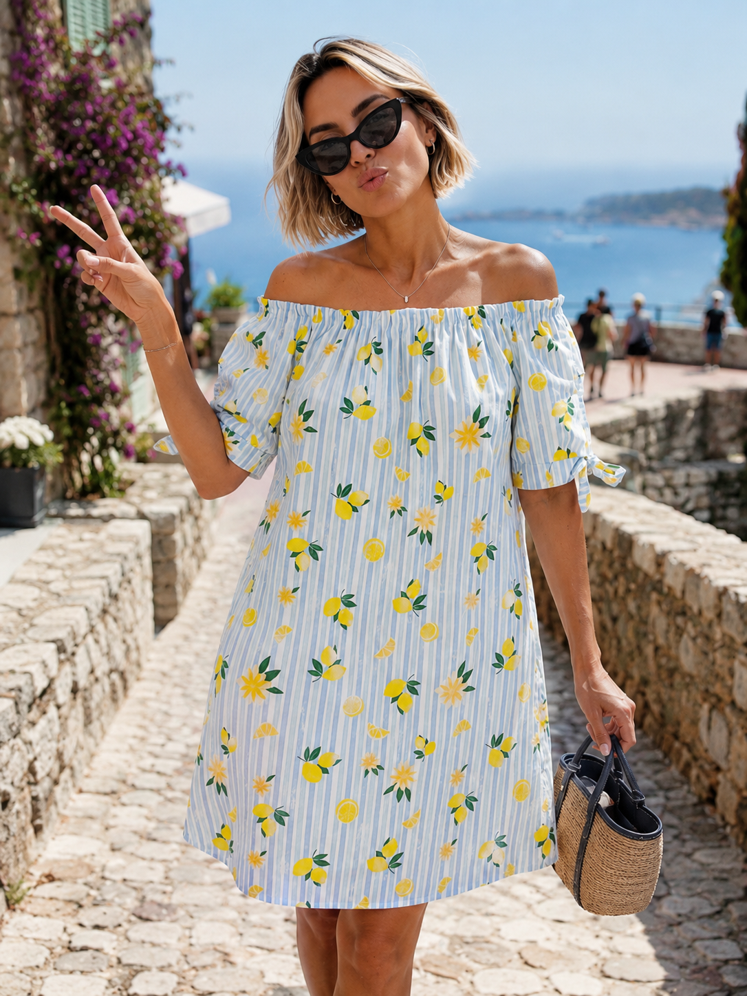 Robe Bardot Lemon