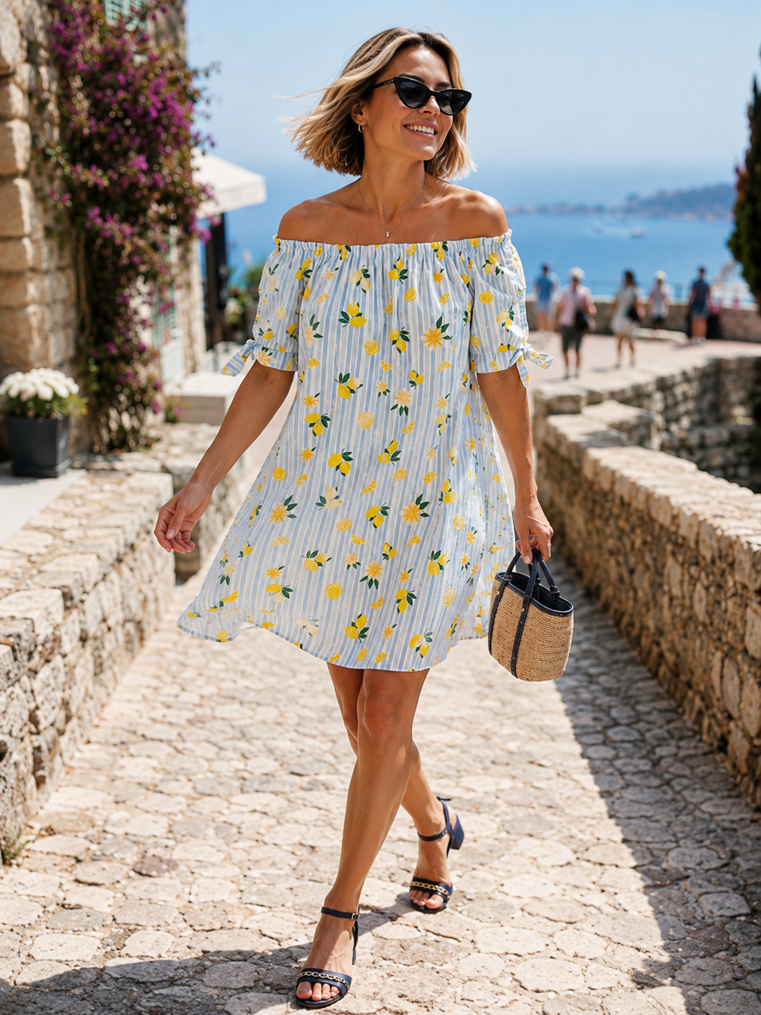 Robe Bardot Lemon