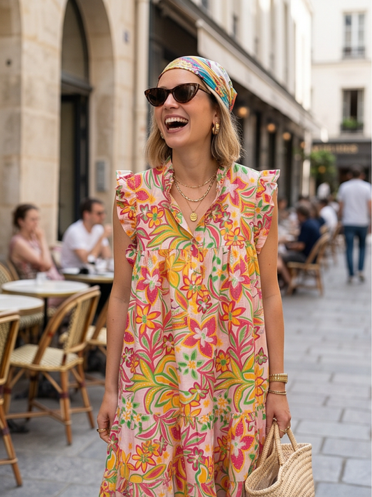 Robe Camille - Fleurs Multicolores
