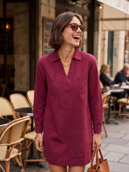 Robe Chemise Adèle - Bordeaux
