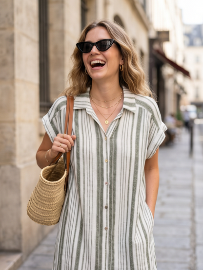 Robe Coline - Colorée Boutonnée