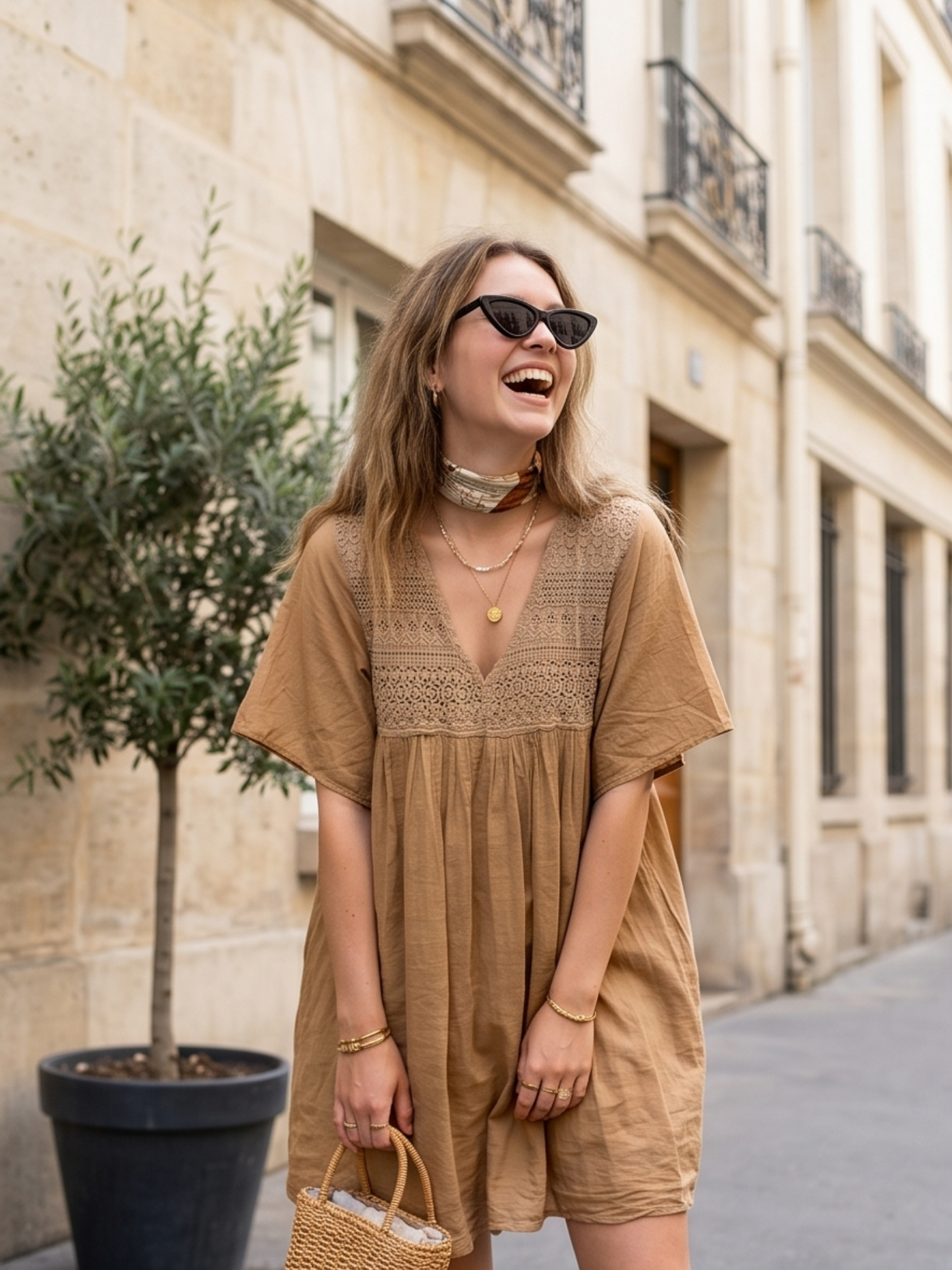 Robe Dentelle Coton Casual