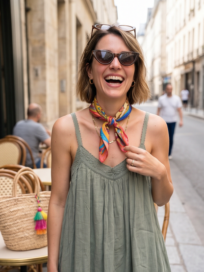 Robe Elisa - Bretelles Col V Fluide