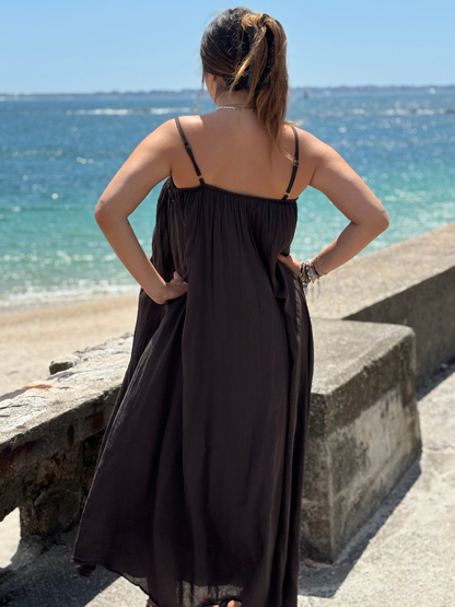 Robe Fines Bretelles Voile de Coton
