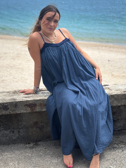 Robe Fines Bretelles Voile de Coton