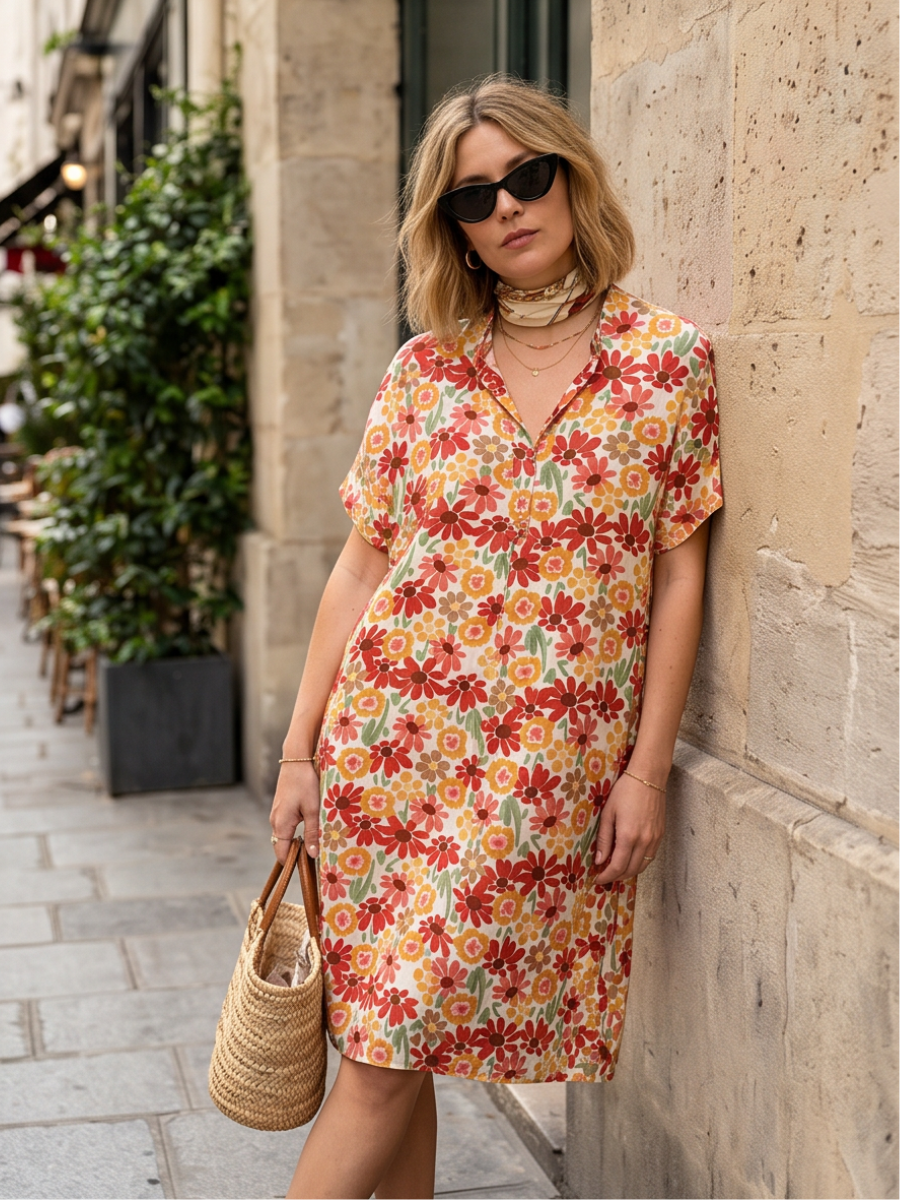 Robe Fluide Fleurie