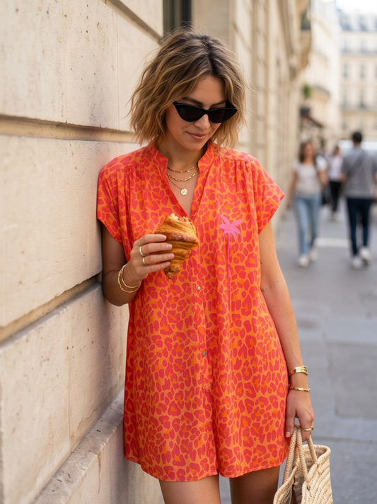 Robe Hortense - Multicolore Orange
