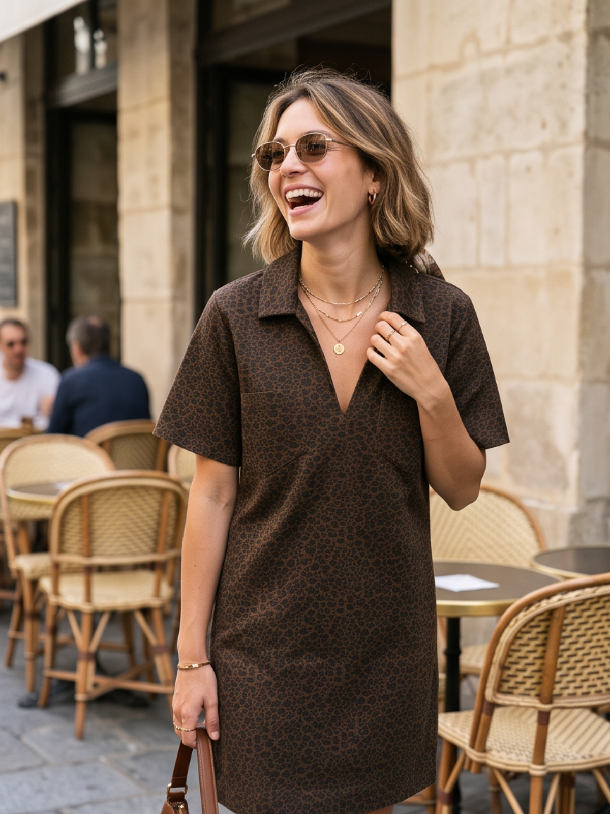 Robe Inès - Léopard Coton