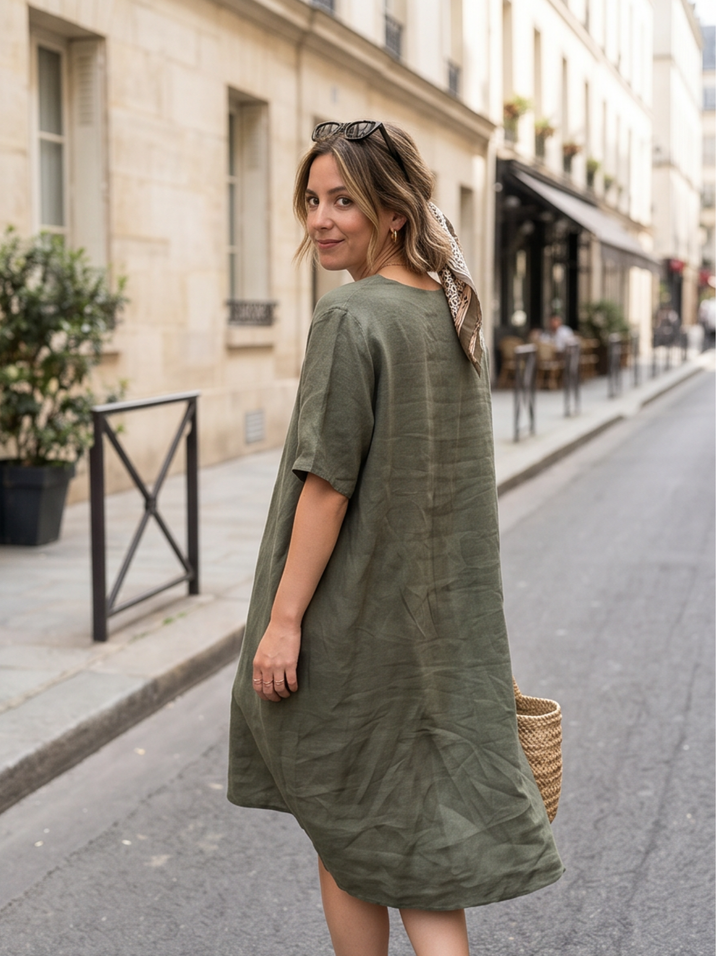 Robe Lin Bohème Poches