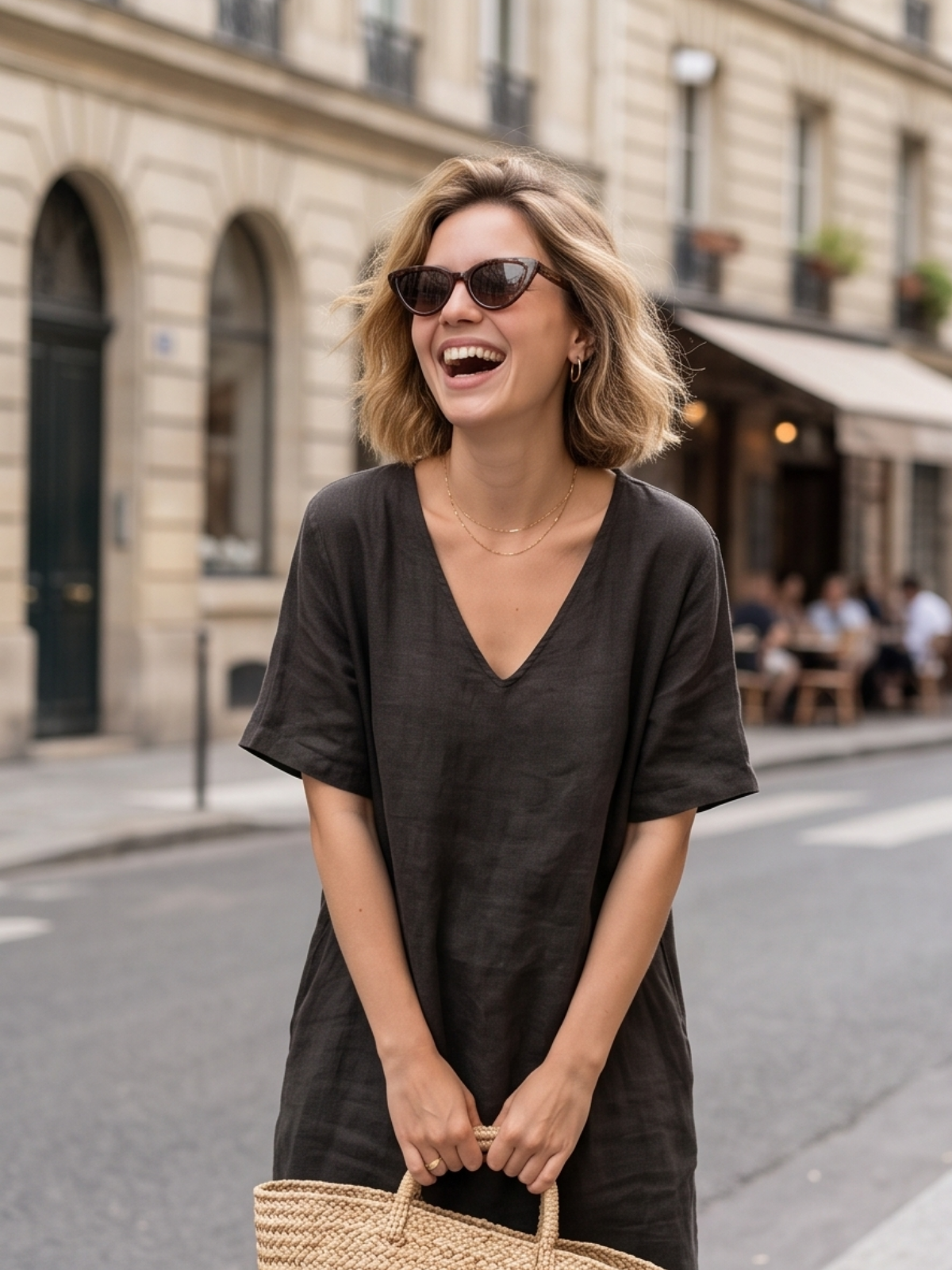 Robe Lin Bohème Poches