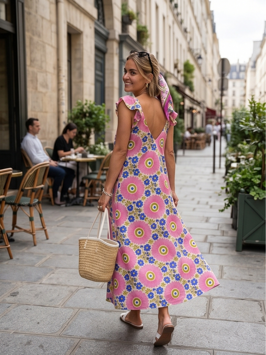 Robe Longue Amandine - Multicolore