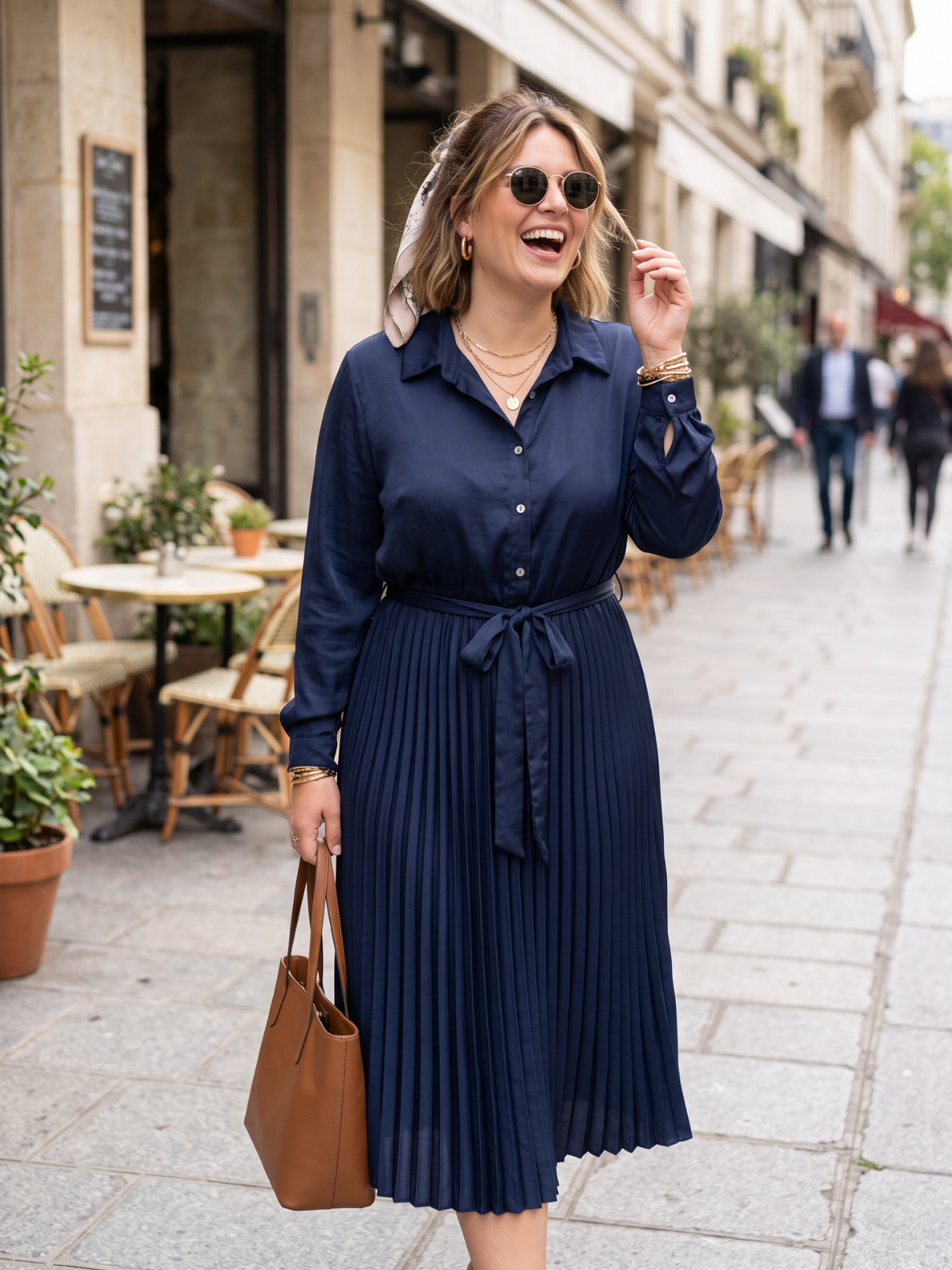 Robe Longue Angeline - Satin Plissé