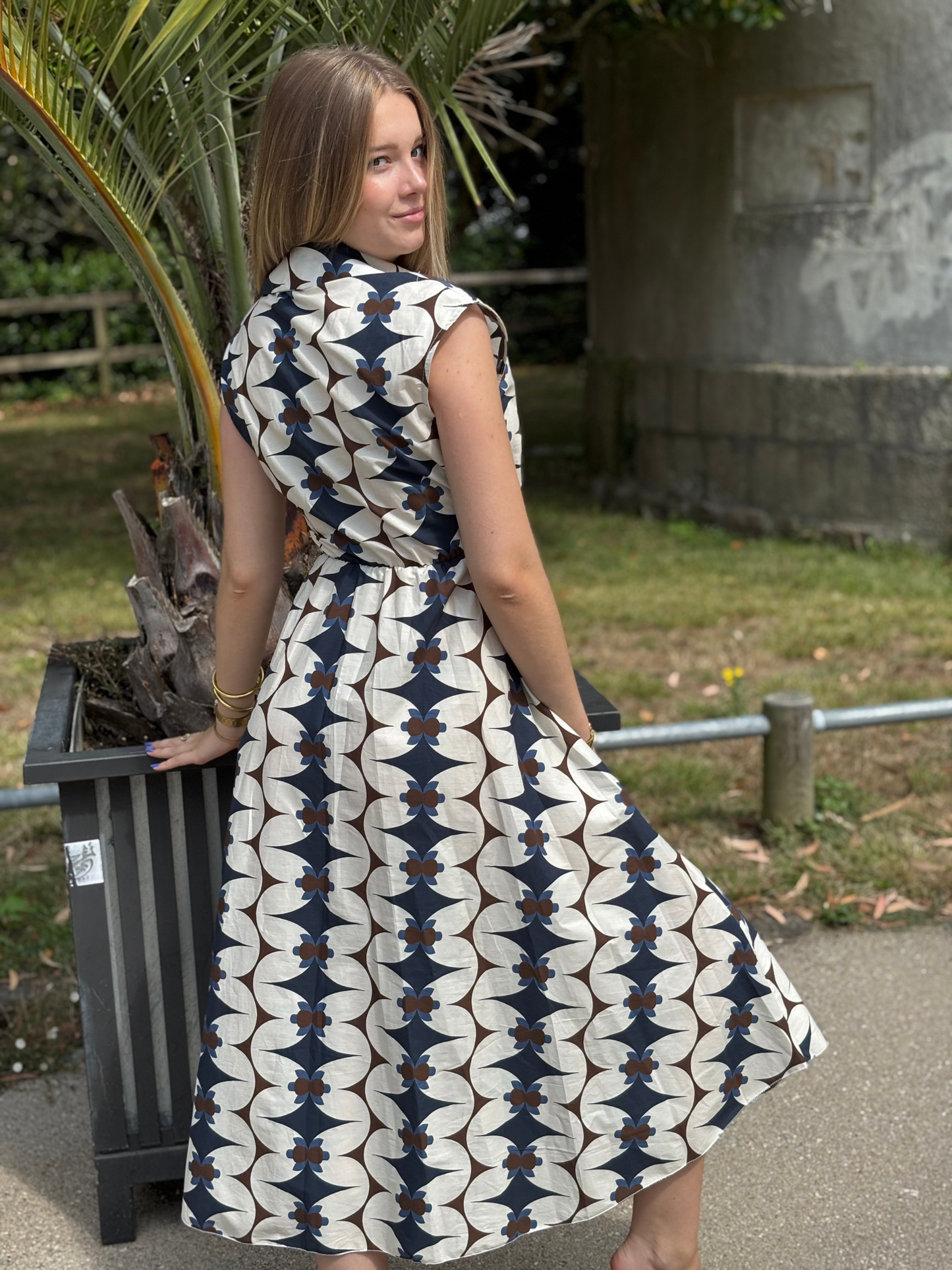 Robe Longue Ceinturé Rétro