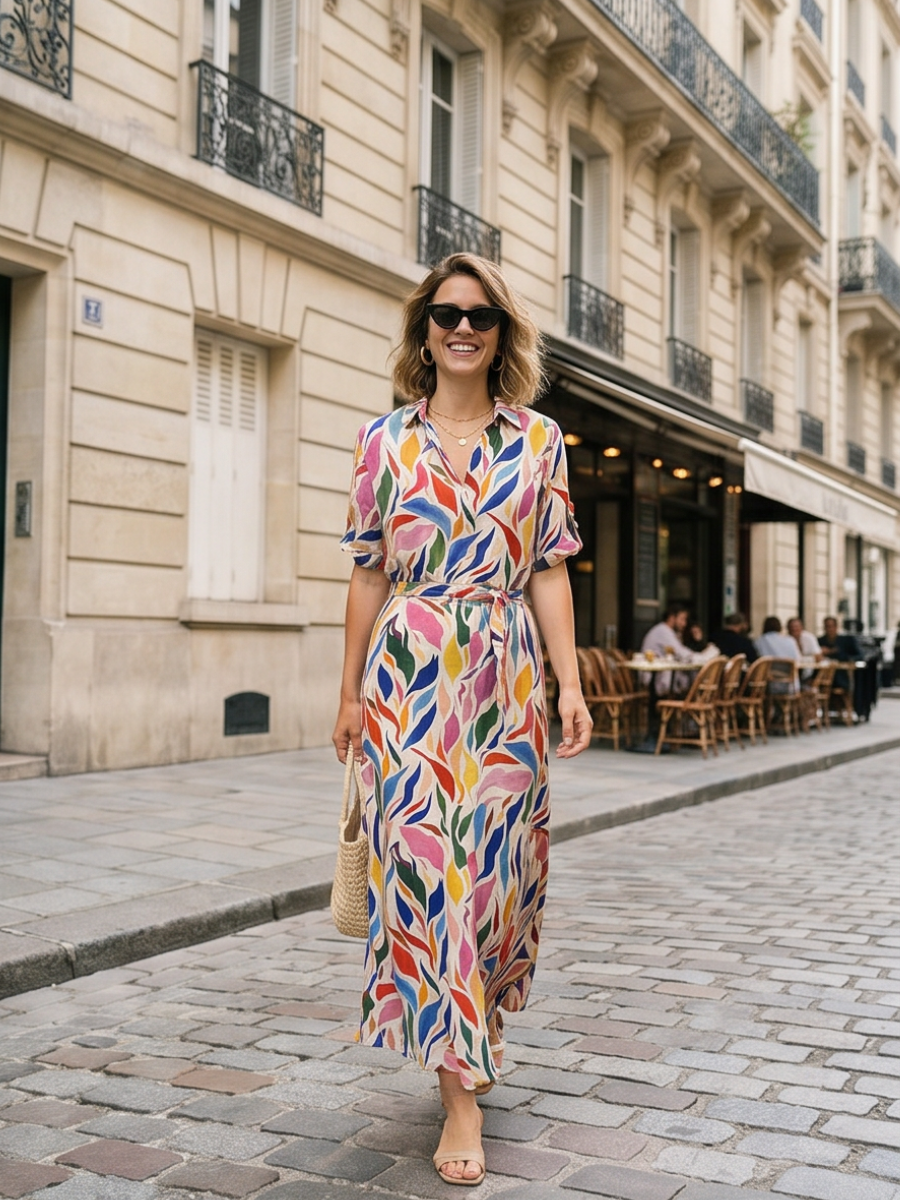 Robe Lucie - Imprimé Tropical Multicolore