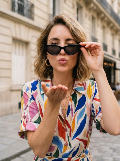 Robe Lucie - Imprimé Tropical Multicolore