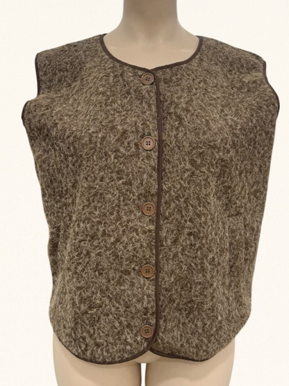 Gilet Boutonné Feutré - TU du 44 au 50
