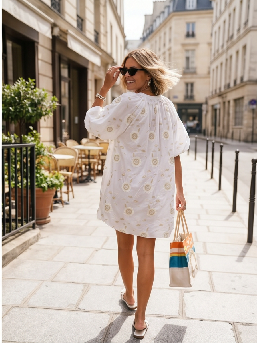 Robe Nora - Broderie Estivale
