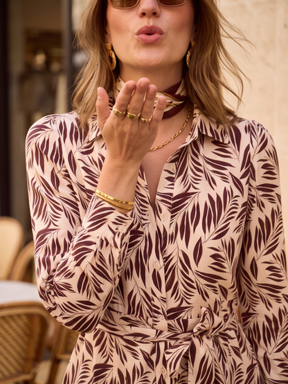 Robe Norah - Feuillage Marron