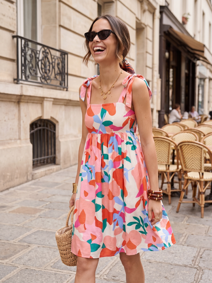 Robe Pauline - Courte à imprimés colorés