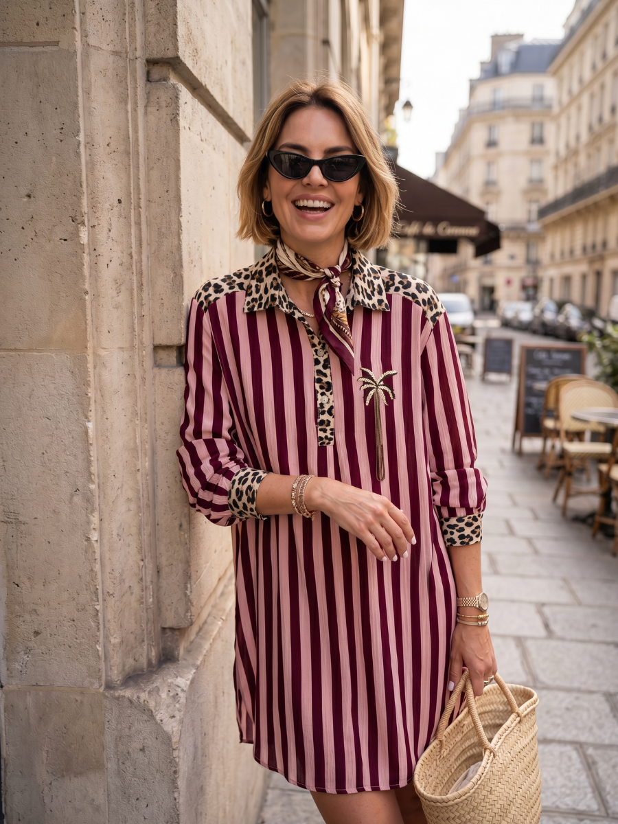 Robe Sienna - Rayures Multicolores