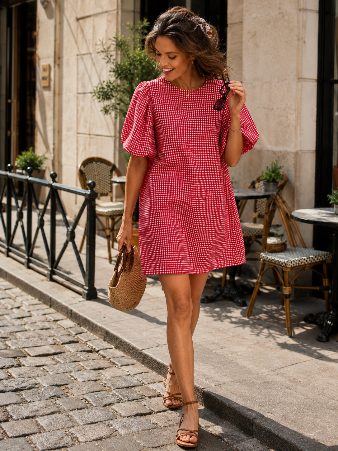 Robe Vichy Manches Ballons