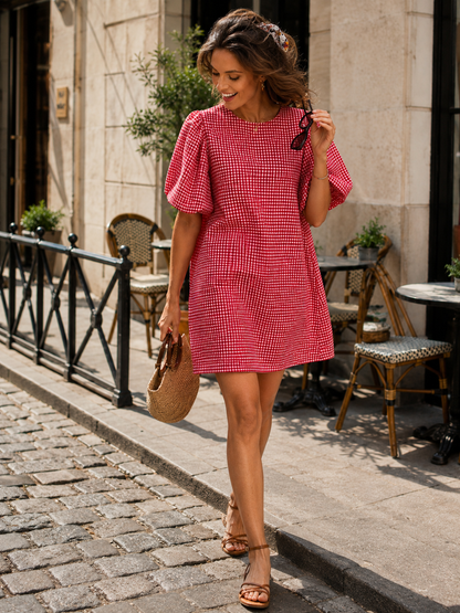 Robe Vichy Manches Ballons