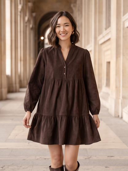 Robe Ysée - Velours Marron