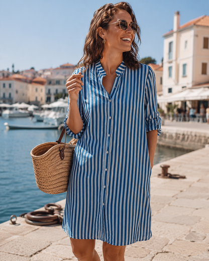 Robe Chemise Rayée Colorée