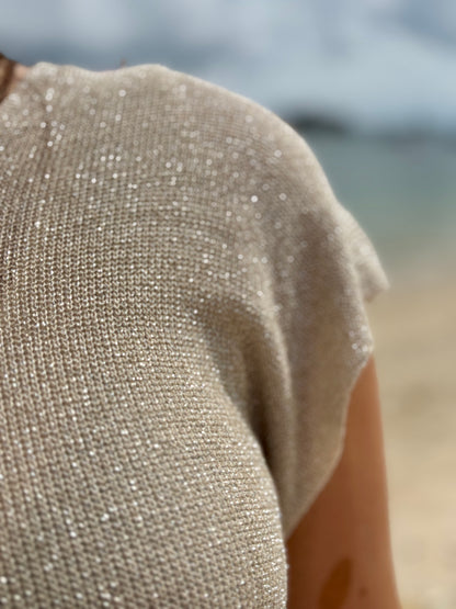 Robe dorée en lurex