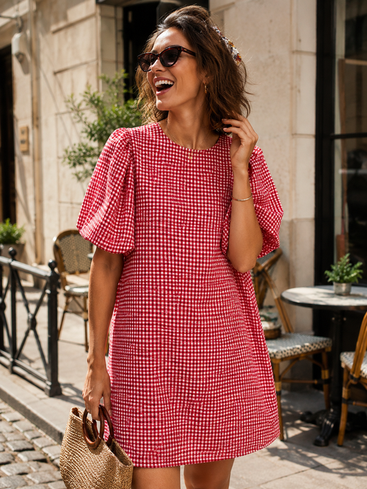 Robe Vichy Manches Ballons
