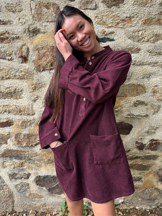 Robe en Velours Côtelé